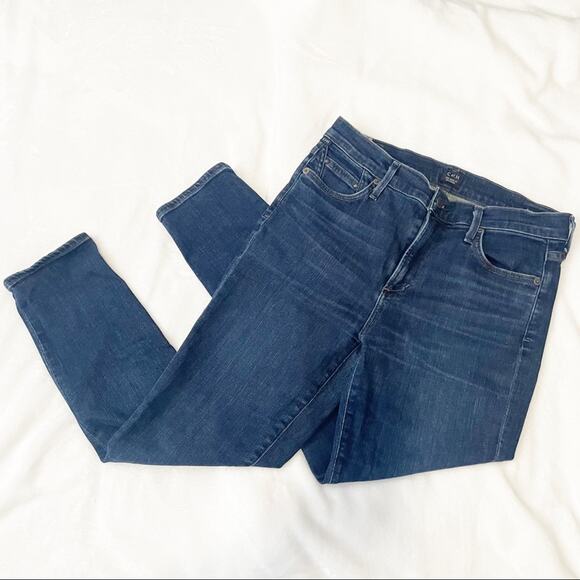 Citizens of Humanity Rocket Crop high rise skinny jeans dark blue denim size 28 - Picture 1 of 10